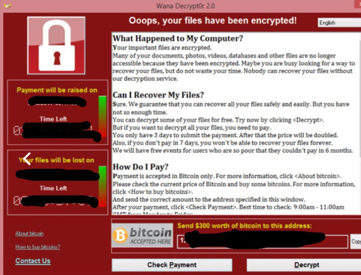 WannaCry ransomware attack