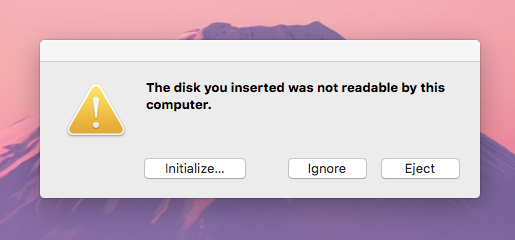 screenshot wrongly formatted drive